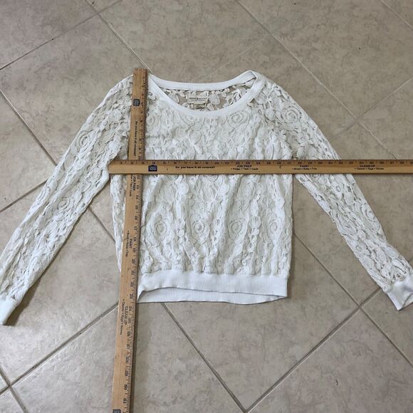 Ralph Lauren Denim & Supply Antique Cream Lace Peasant Top Size small - Picture 5 of 10